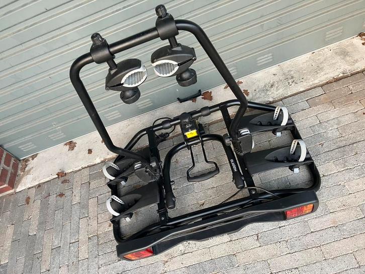 Hapro fietsendrager - kantelbaar, Auto diversen, Fietsendragers, Zo goed als nieuw, Trekhaakdrager, 2 fietsen, Brede banden, Ophalen