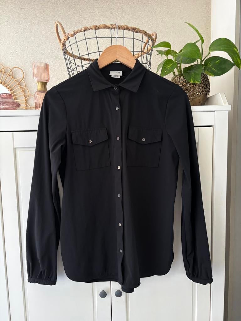 Bellamy travelstof blouse maat S, Kleding | Dames, Ophalen of Verzenden, Zo goed als nieuw, Maat 36 (S), Zwart
