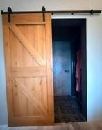 Mooie houten schuifdeur met railsysteem - Loft/Modern, Ophalen, Gebruikt, 80 tot 100 cm, 215 cm of meer