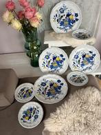 Spode Chelsea birds  blue 8x borden izgst, Antiek en Kunst, Ophalen