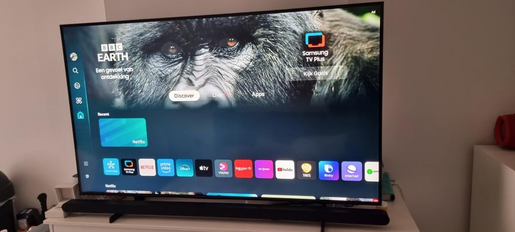 Samsung Qled TV QE50Q60C 50" met Samsung soundbar HW-S800B., Ophalen of Verzenden, Zo goed als nieuw