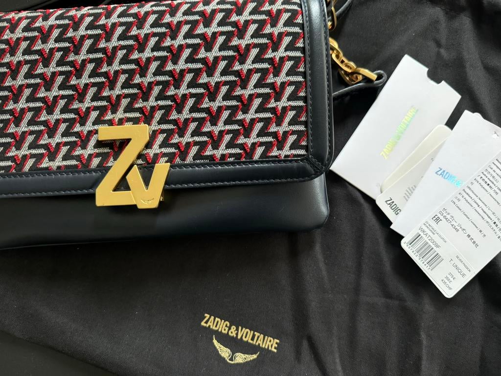 Zadig & Voltaire Le Initiale Clutch / Crossbody, Verzenden, Gebruikt, Zwart, Schoudertasje