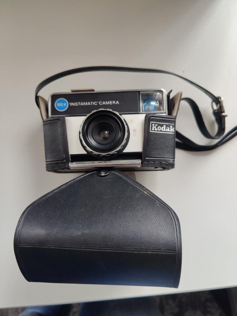 Vintage Kodak Instamatic 155X Camera met hoes, Ophalen of Verzenden, Gebruikt, Compact, Kodak