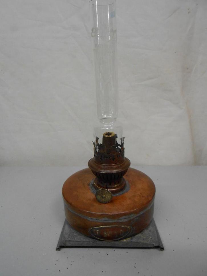 Roodkoperen Olielamp, Scheepslamp, Antiek en Kunst, Antiek | Lampen, Ophalen of Verzenden