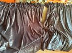 Zwarte velours / fluweel gordijnen met glans 400 x 150h 🖤🖤, Gebruikt, Zwart, Ophalen of Verzenden, 200 cm of meer