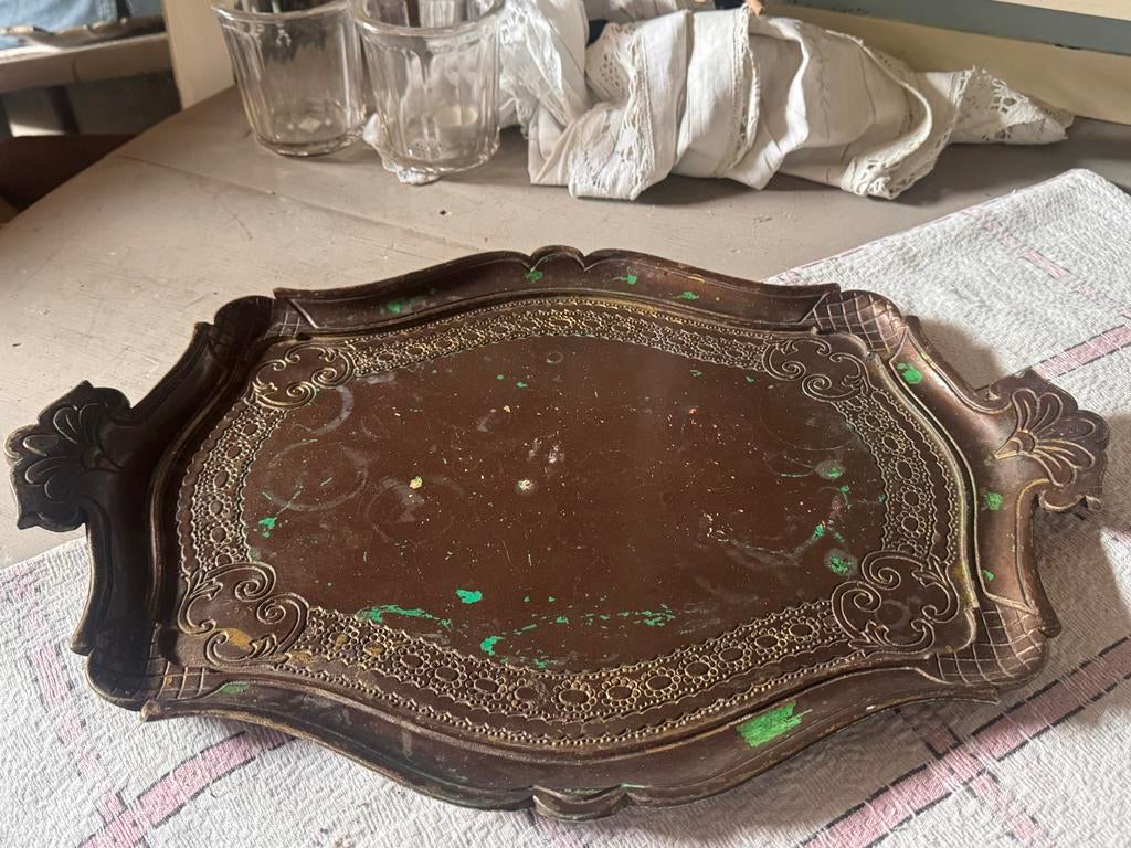 Florentijns barok dienblad - Kan wat liefde gebruiken, Ophalen of Verzenden