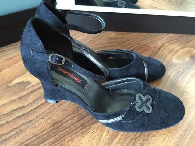 Zwarte dames pump met sleehak 5,5 cm Graceland maat 39, Pumps, Zwart, Nieuw, Ophalen of Verzenden