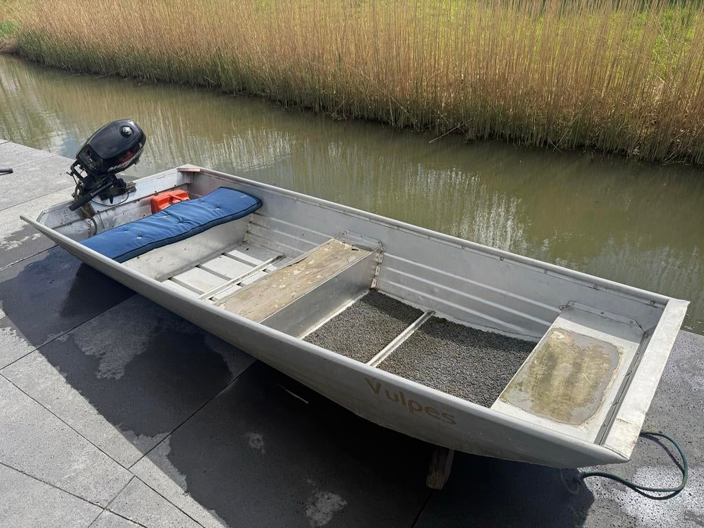 Aluminium boot met Mercury 4pk motor, Ophalen, Gebruikt, Tot 10 pk, Aluminium