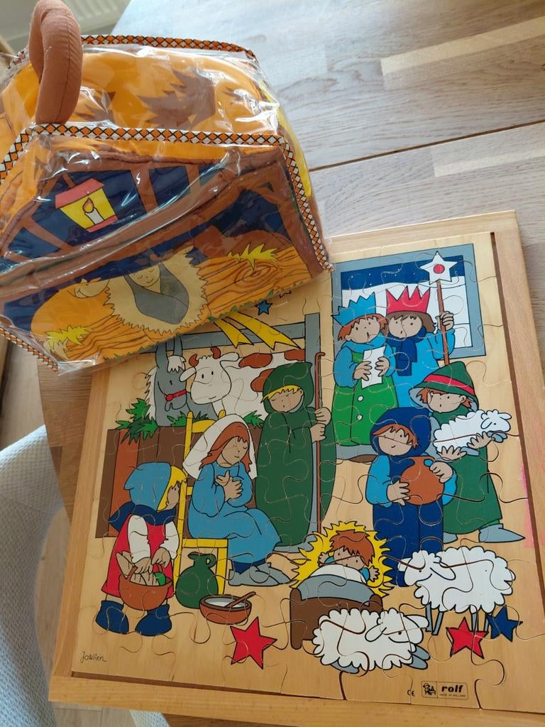 Supermooi set, kerststal/puzzel/hout, Ophalen of Verzenden, 10 tot 50 stukjes, Zo goed als nieuw