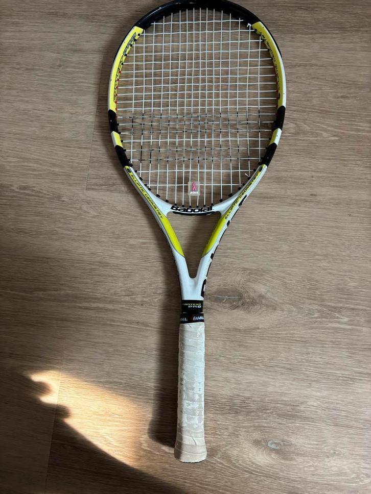 Babolat Tennisracket met hoes, Sport en Fitness, Tennis, Gebruikt, Racket, Babolat, Ophalen