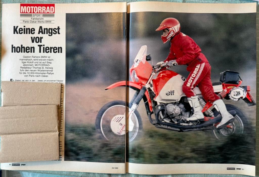 Test 1985 BMW fabriek Paris-Dakar machine, Verzenden, Zo goed als nieuw, Motoren