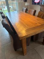 Massief houten keukentafel - 250x100x78 cm, Huis en Inrichting, Tafels | Eettafels, Ophalen, Gebruikt, 100 tot 150 cm, 200 cm of meer