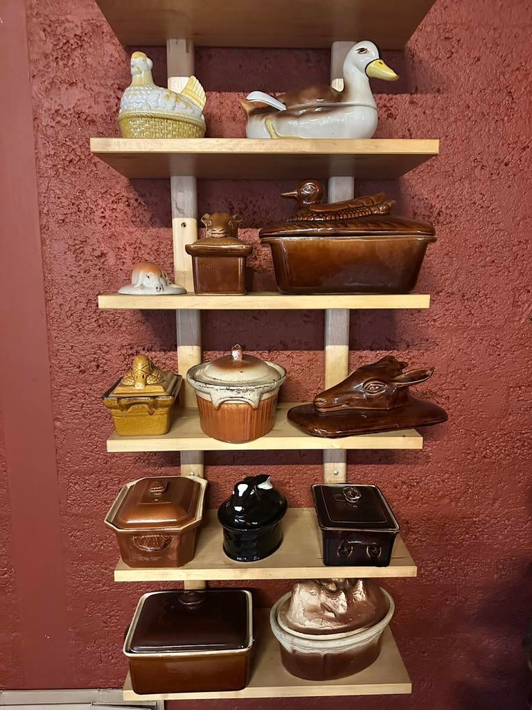 10 patéschalen 2 losse deksels en 1 terrine, Ophalen