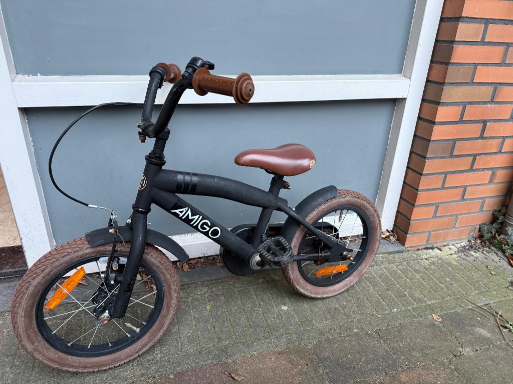 Kinderfiets 14 inch, Fietsen en Brommers, Fietsen | Kinderfietsjes, Ophalen, Zijwieltjes, Gebruikt, Minder dan 16 inch