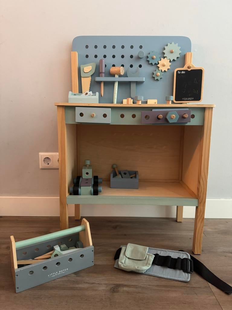 Little Dutch houten werkbank met gereedschap, Ophalen, Gebruikt, Meubelstuk of Keukentje