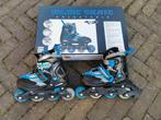 Nijdam Skeelers Verstelbaar Blauw / zwart Maat 30-33, Overige merken, Kinderen, Ophalen of Verzenden, Inline skates 4 wielen