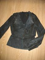 Superstar Peplum Biker Spijkerjasje Stretch Black /Blue, Blauw, Nieuw, Ophalen of Verzenden, Jasje