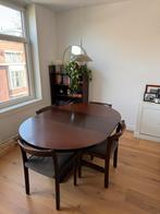 Vintage Deens eetkamer set, Huis en Inrichting, Tafels | Eettafels, Ophalen, Gebruikt, 100 tot 150 cm, 150 tot 200 cm