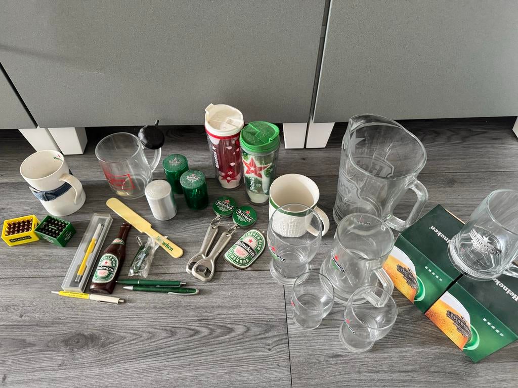 Diverse Heineken verzamel objecten, Verzamelen, Biermerken, Ophalen, Gebruikt, Overige typen, Heineken