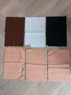 6 lapjes vilt, bruin, zwart wit en 3 abrikoos, Hobby en Vrije tijd, Stoffen en Lappen, Ophalen of Verzenden, Nieuw, Katoen