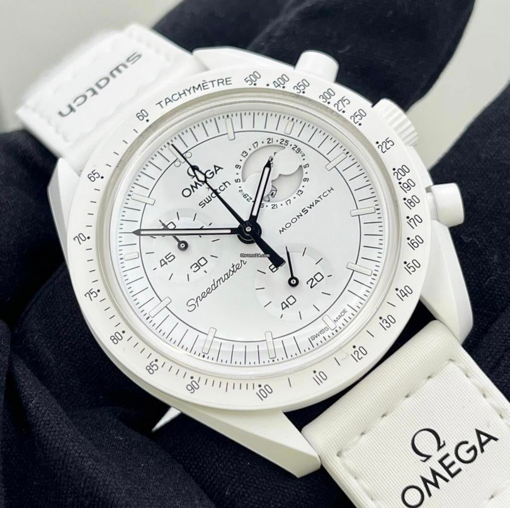 Omega x Swatch MoonSwatch Mission to the Moonphase, Kunststof, Polshorloge, Overige materialen, Nieuw