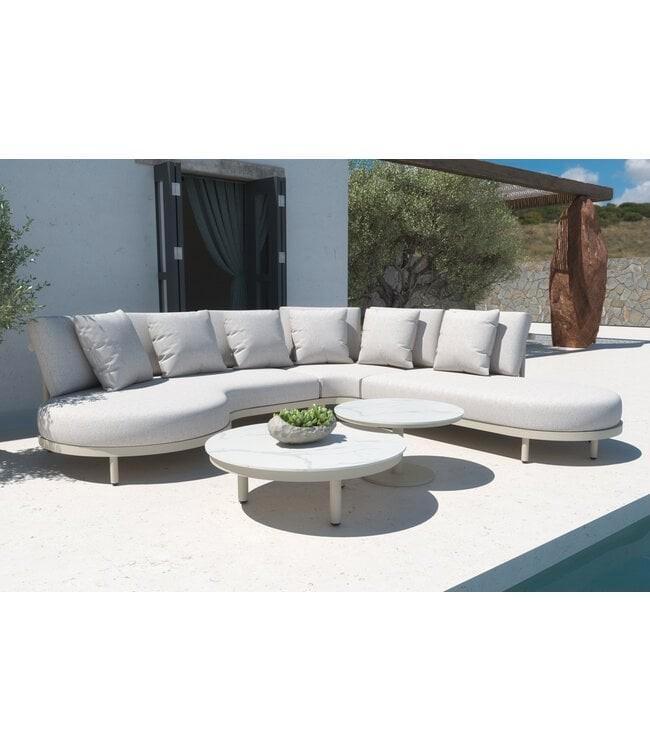 NIEUW Luxe hoek loungeset met 2 ronde salontafels, Tuin en Terras, Tuinsets en Loungesets, Nieuw, Loungeset, Overige materialen