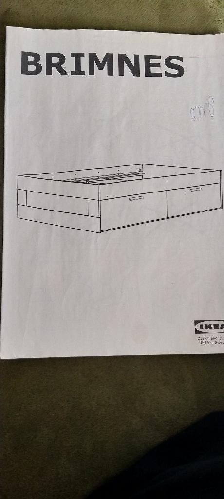 Brimnes bed, Ophalen, 90 cm, Eenpersoons, Wit