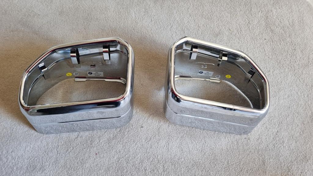 Originele chromen uitlaat sierstuk set BMW X4 G02, Auto-onderdelen, Uitlaatsystemen, Gebruikt, Ophalen of Verzenden