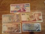 Turkse Lira biljetten - Set van 5, Ophalen of Verzenden, Overige landen, Setje