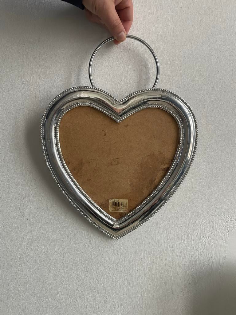 Hartvormige fotolijst van Xenos, zilverkleurig, Ophalen of Verzenden, Gebruikt, Metaal of Aluminium, Minder dan 50 cm