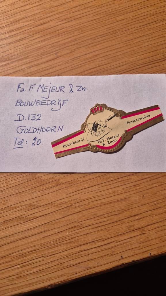 Sigarenbanden Goldhoorn, Ophalen, Zo goed als nieuw, Sigarenbandjes