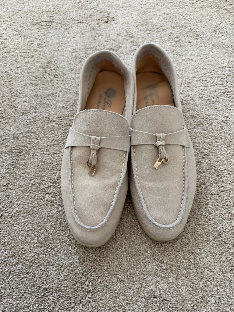 Loro piana dames, Beige, Ophalen of Verzenden, Espadrilles of Moccasins, Gedragen