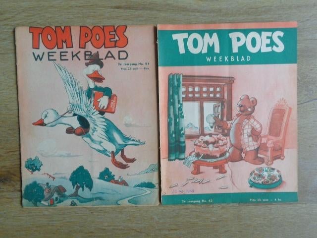 Tom Poes Weekblad (10 nummers uit de 2ejaargang), Meerdere stripboeken, Ophalen of Verzenden, Gelezen, Marten Toonder