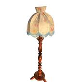 Vintage staande lamp met bloemenkap, Ophalen of Verzenden