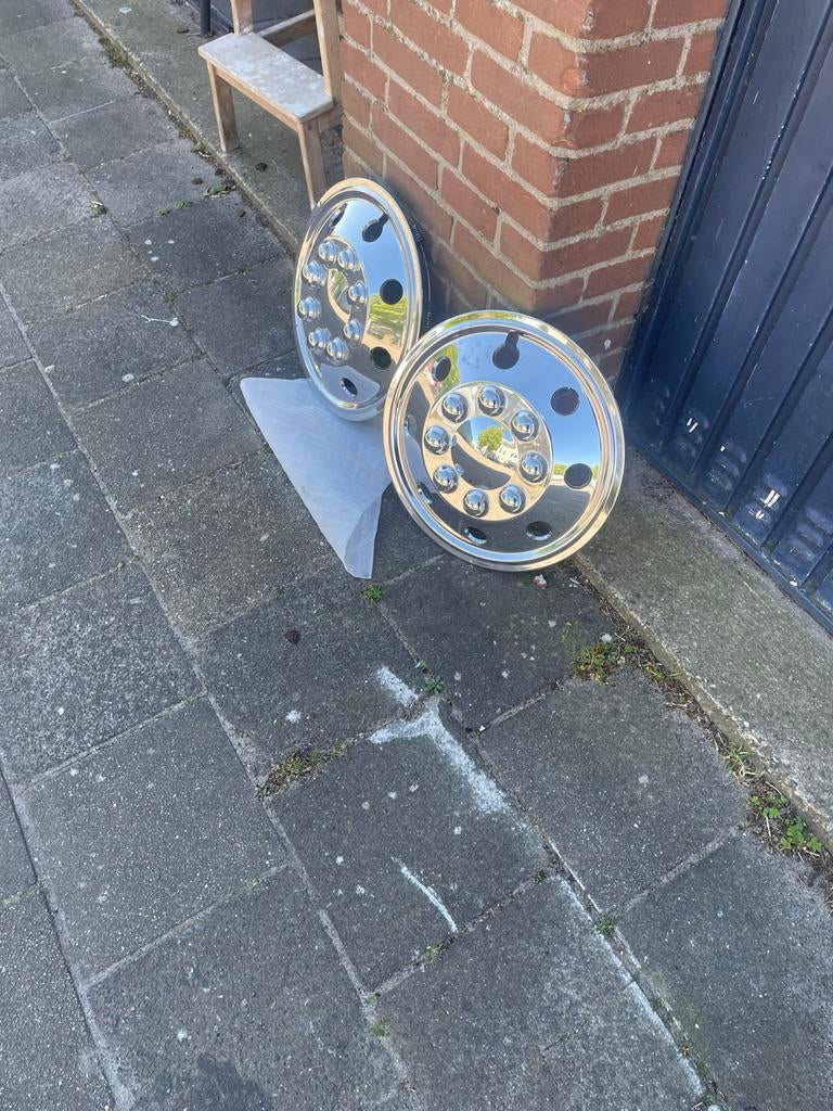 2x Chrome Wieldoppen  / Wieldeksels voor een camper 15 in., Auto diversen, Wieldoppen, Ophalen of Verzenden, Nieuw