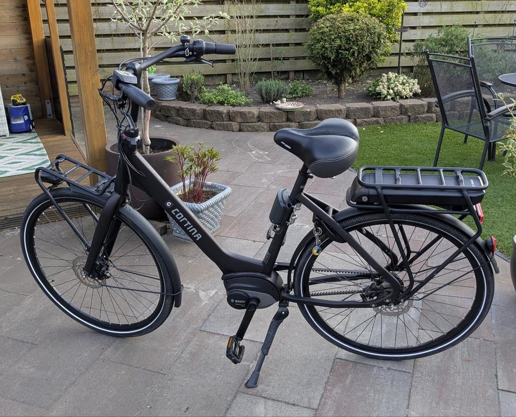 Cortina E-Common Belt elektrische fiets, Fietsen en Brommers, Elektrische fietsen, Zo goed als nieuw, Cortina, 55 tot 59 cm, 50 km per accu of meer