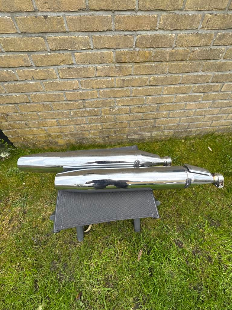 Yahama XVS 1100 standaard chromen uitlaten, Ophalen of Verzenden, Gebruikt