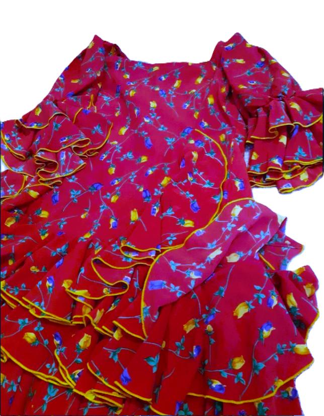 Flamenco jurk, boho,  Sevilla, kleermaker, maat 44 /46, XL, Kleding | Dames, Maat 42/44 (L), Nieuw, Ophalen of Verzenden, Rood