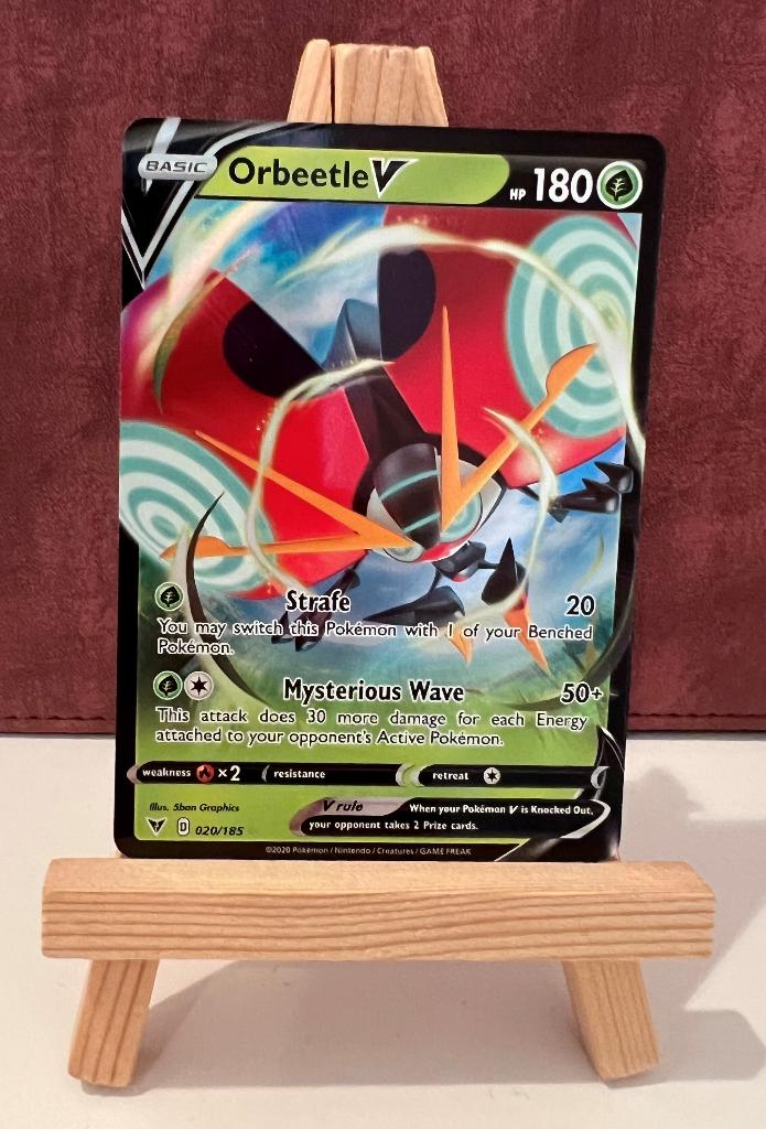 Orbeetle V 020-185 Vived Voltage Pokémon Kaart, Hobby en Vrije tijd, Verzamelkaartspellen | Pokémon, Verzenden, Nieuw, Losse kaart