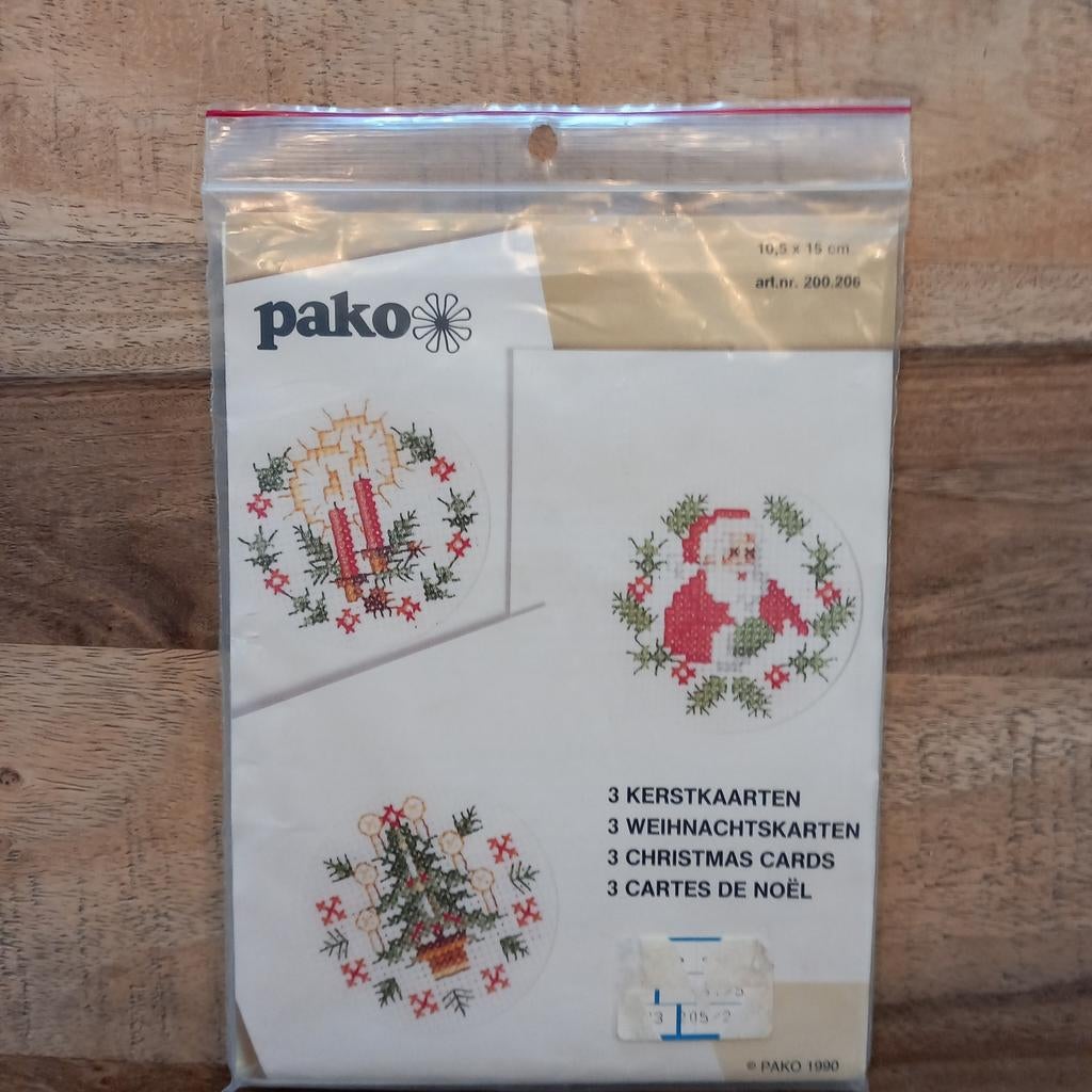 Pako Kerstkaarten Borduurpakket, Ophalen of Verzenden, Nieuw, Handborduren, Borduurpakket
