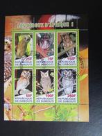 Postzegel Vogel: Vel met 6 verschillende Uilen uit Djibouti, Ophalen of Verzenden, Gestempeld, Dier of Natuur