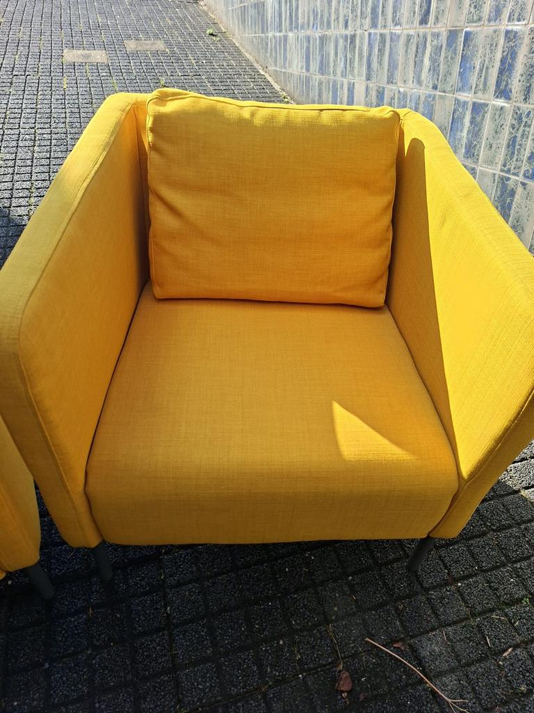 IKEA zitstoelen Ekero geel 2 stuks., Ophalen, Eenpersoons, Minder dan 75 cm, Zo goed als nieuw