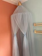 Blauwe klamboe/bedhemel, fijne tule, met strikjes en kroon, Kinderen en Baby's, Kinderkamer | Inrichting en Decoratie, Ophalen