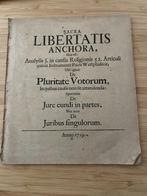 SACRA LIBERTATIS ANCHORA 1719, Ophalen of Verzenden