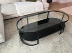 Riverdale glass and black marble coffee table., Ophalen, Gebruikt, 100 tot 150 cm, 50 tot 100 cm