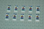 L882 Tegels 1x2 met opdruk bloemzaden pakje wit 10 st., Ophalen of Verzenden, Nieuw, Losse stenen, Lego