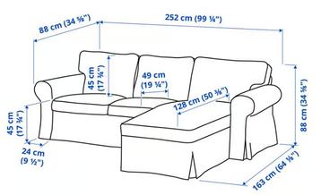 IKEA EKTORP 3-zitsbank met chaise longue - afbeelding 7