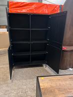 Wandkast mangohout zwart 120x40x180, Ophalen, Met deur(en), Overige materialen, Nieuw