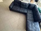 Leren Bankstel - Blauw/ Paars - Complete Hoek, Ophalen, Gebruikt, Leer