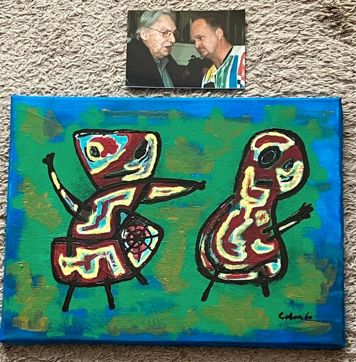 te koop cobra schilderijtjes, Antiek en Kunst, Kunst | Schilderijen | Klassiek, Ophalen of Verzenden